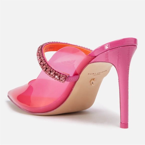 Kurt Geiger Pink Embellished Heels - Picture 3 of 7